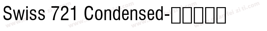 Swiss 721 Condensed字体转换